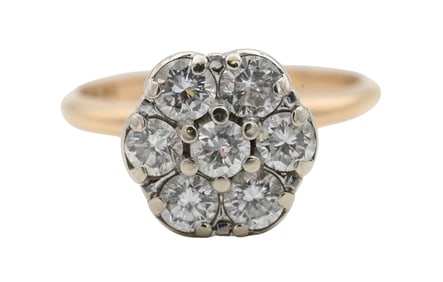 14K Yellow Gold And Diamond Ring