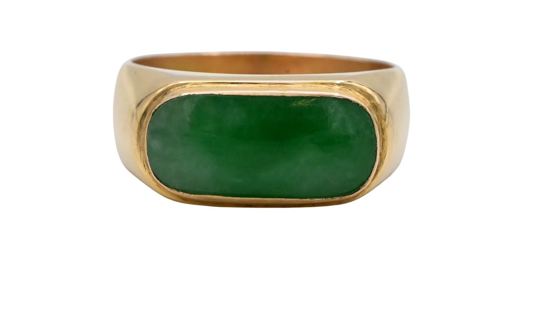 14K Yellow Gold Jade Ring (1 of 3)