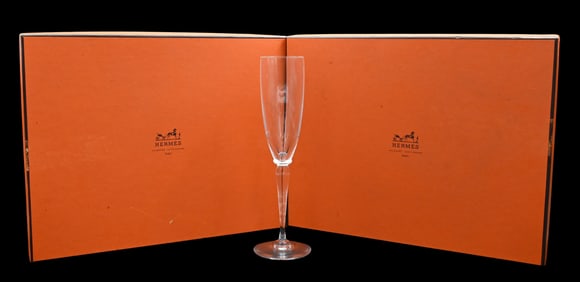 Set of Eight Saint-Louis, France Crystal Champagne Flutes