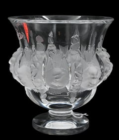 Lalique "Dampierre" Frosted Crystal Vase