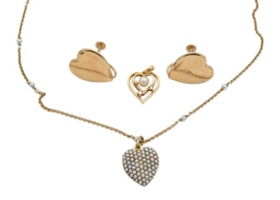 Four Piece Gold Heart Group