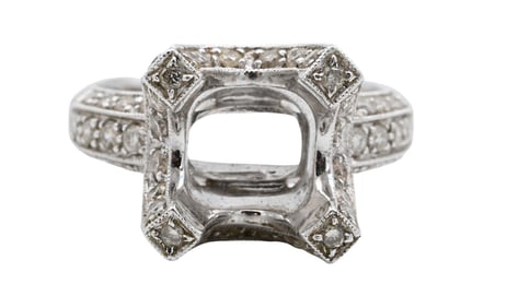 18K White Gold Engagement Ring Setting