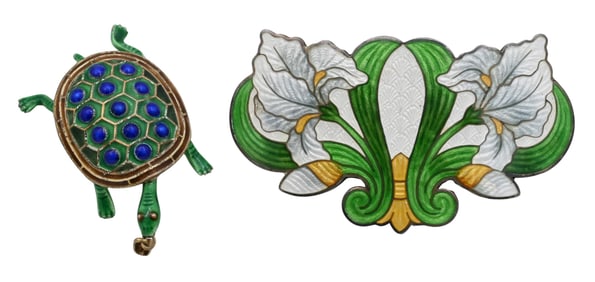 Two Enamel Pieces