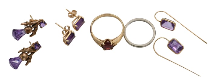 Group of 14K Gold Gemstone Jewelry