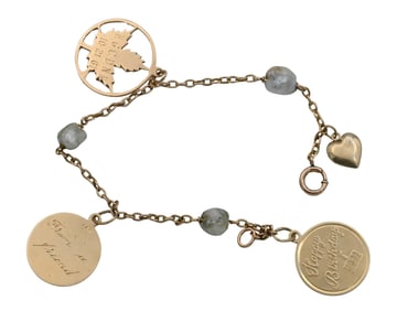 14K Yellow Gold Charm Bracelet