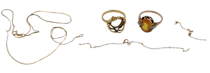 Group of Yellow Gold Jewelry