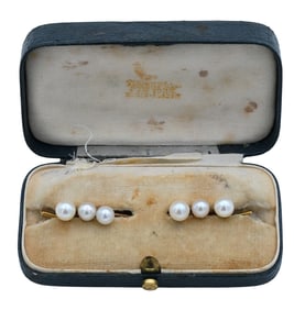 14K Yellow Gold and Low Karat Gold Set of Six Shirt Studs