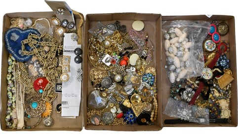 Three Boxes of Costume Jewelry