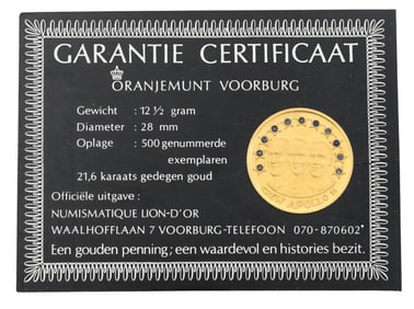 Crew Apollo 11 Gold Medallion