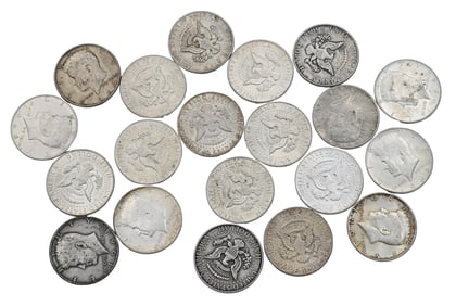 $10.00 Face Value of 90% Silver Hall Dollars