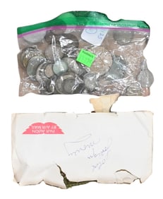 Group of World Coins and Paper Currency