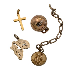 Group of 10K and 9K Gold Charms