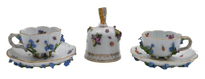 Three Piece Meissen Porcelain Group
