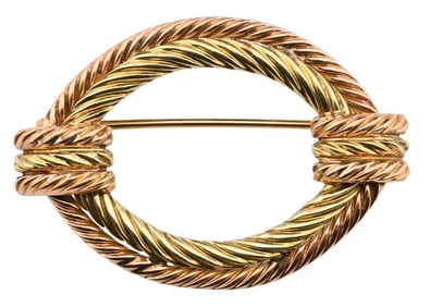 14K Yellow and Rose Gold Brooch / Pins