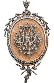 14K Yellow Gold and Diamond Locket Pendant