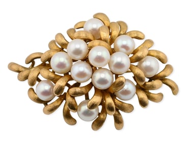 14K Yellow Gold Brooch