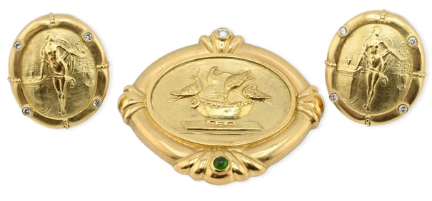 Athena GB 18K Yellow Gold Jewelry Suite