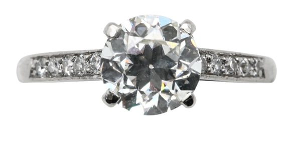 Platinum Natural Diamond Ring