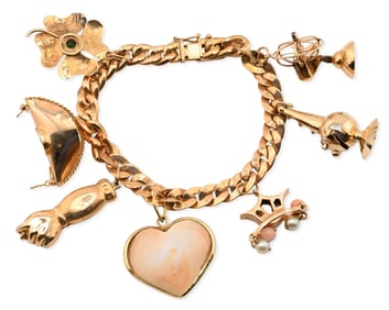 18K Yellow Gold Charm Bracelet