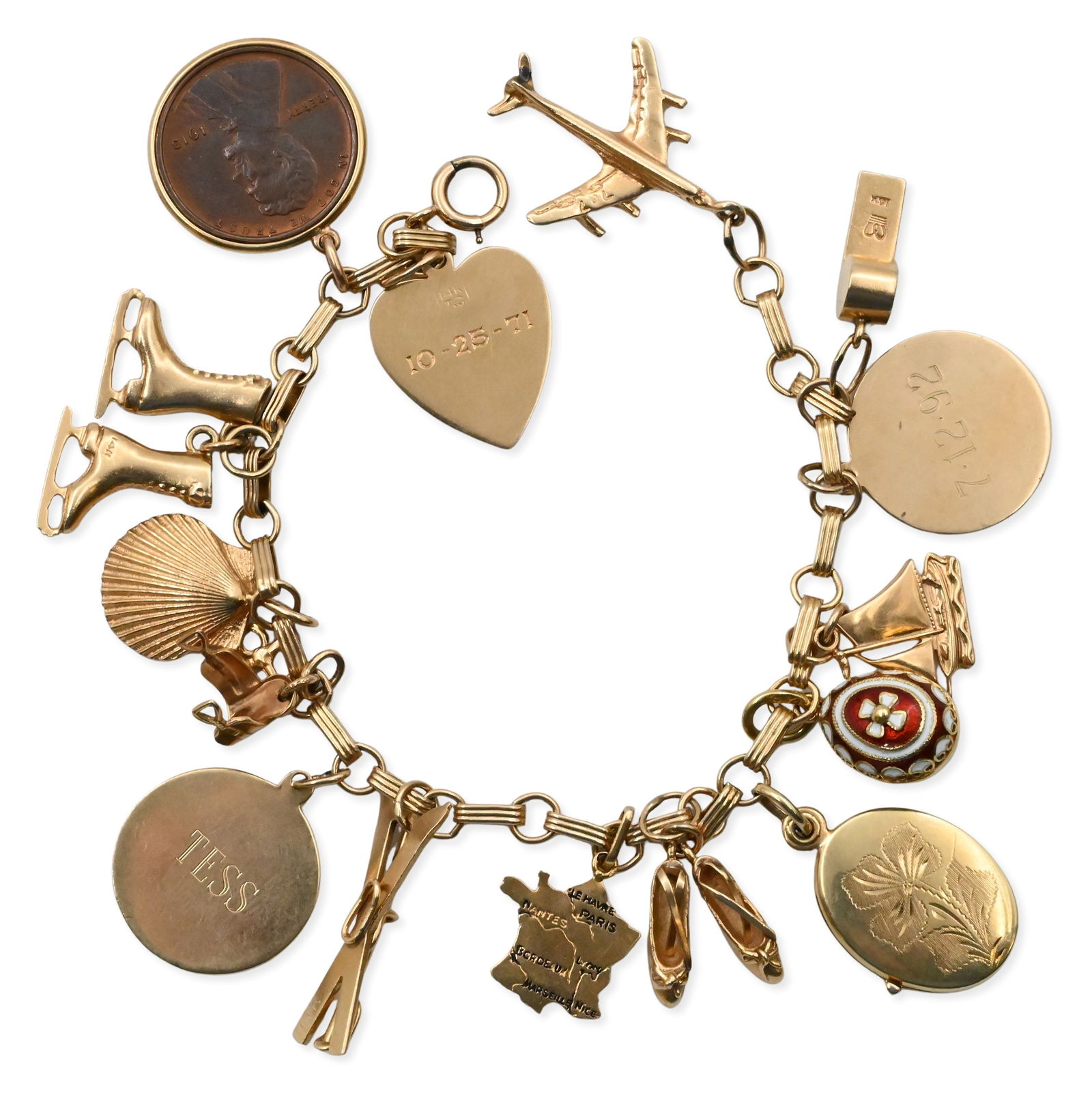 14K Gold Charm Bracelet (1 of 7)