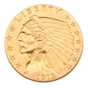 1913 U.S. $2½ Indian Head Gold Coin