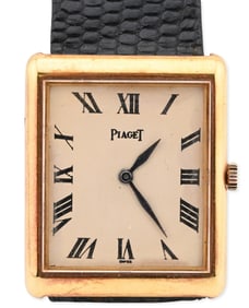 Piaget 18K Gold Rectangular Wristwatch