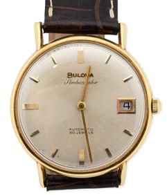 18k Yellow Gold Bulova, Ambassador Wristwatch