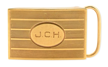 18K Yellow Gold Belt Buckle