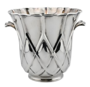 Italian Sterling Silver Wine Cooler, Algema Di Carlo
