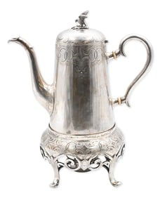 Danish Silver Coffee Pot on Stand, Michelsen, Copenhagen