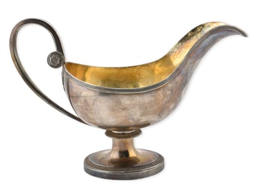 French Silver and Vermeil Sauce Boat 800 Silver