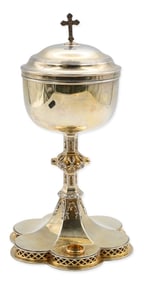 Sterling Silver Ciborium with 14K Gold Wedding Band