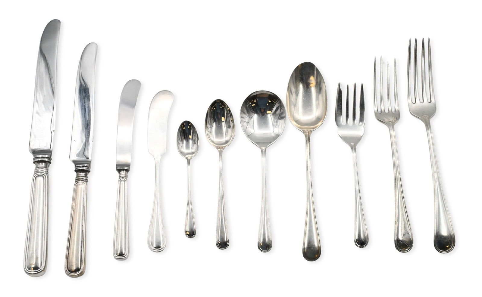 231 Piece Birks Sterling Silver Flatware Set in Saxon Pattern (1 of 12)