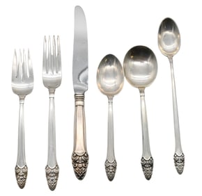 43 Piece Gorham Sterling Silver Flatware Set in Sovereign Old Pattern