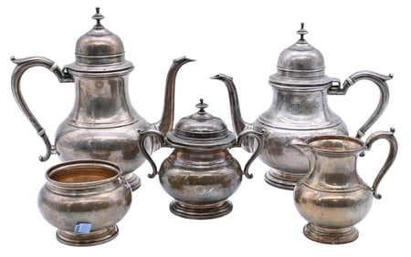 Five Piece Watson Sterling Silver Tea Set