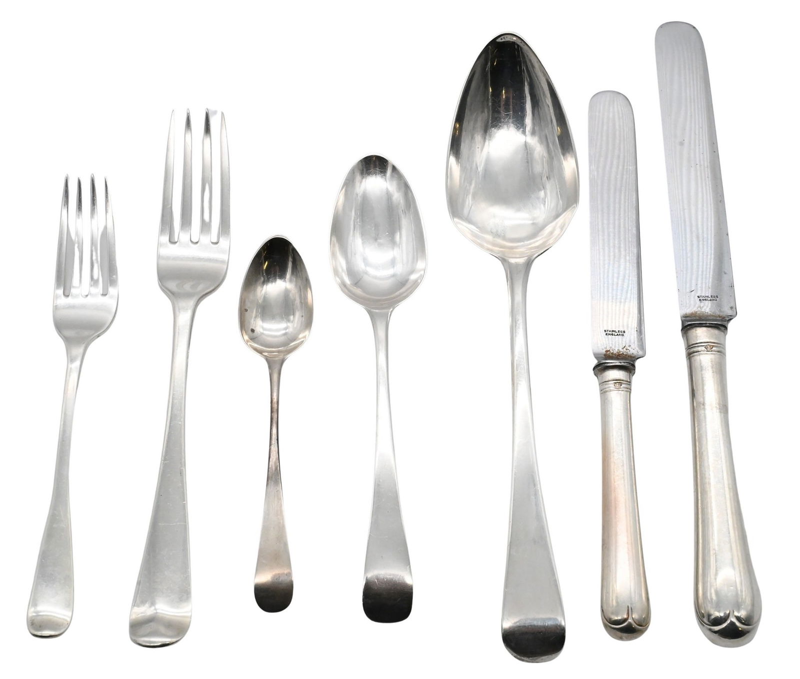 Assembled Set of Approximately 131 Piece English Sterling Silver Flatware Set (1 of 7)