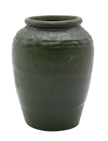 Green Grueby Pottery Vase