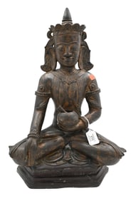 Burmese Bronze Seated Buddha
