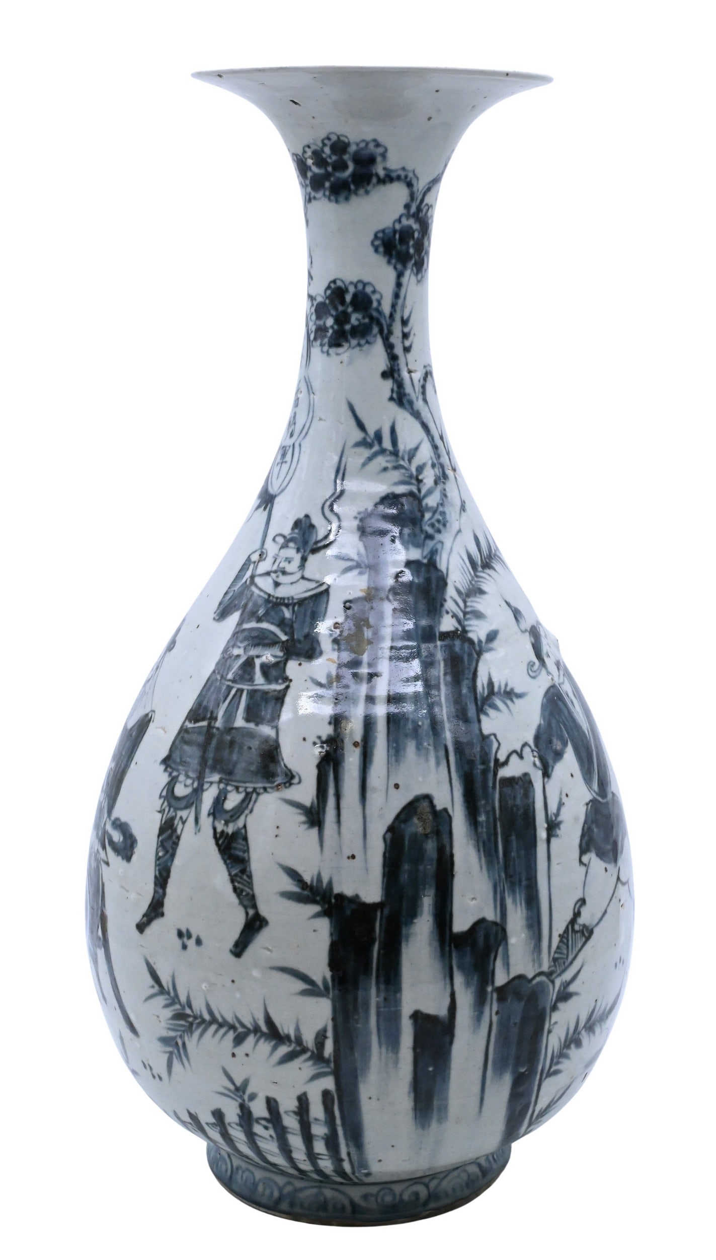 Large Chinese Blue and White Porcelain Vase (1 of 5)