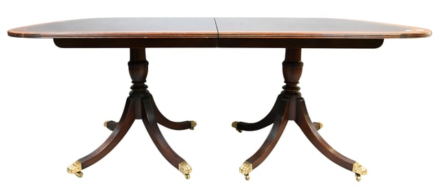 Warfield Collection Custom Mahogany Double Pedestal Dining Table