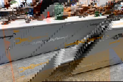 Tommi Parzinger Marble Top Sideboard