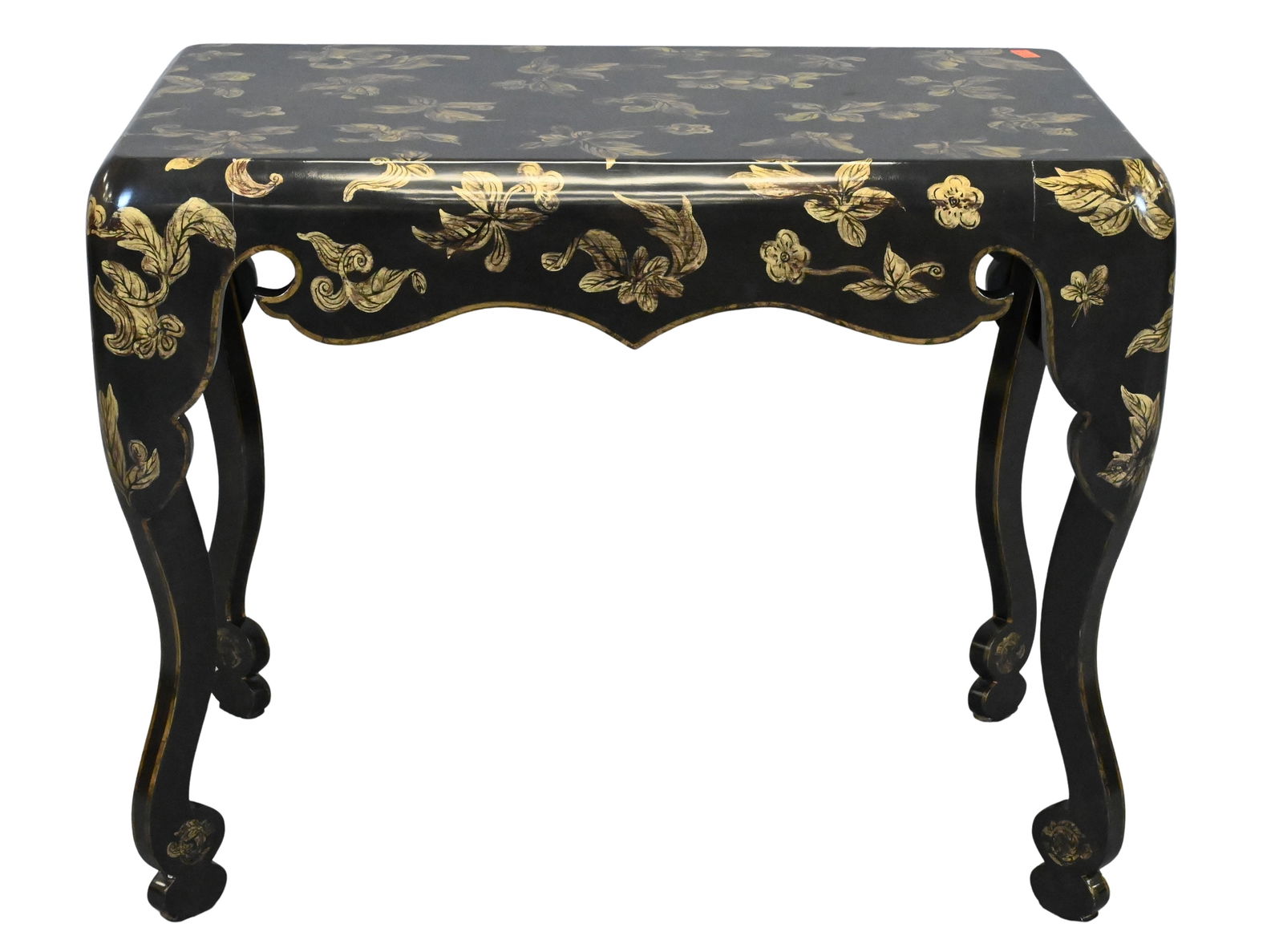 Black Lacquer and Gilt Deco Style Table (1 of 4)