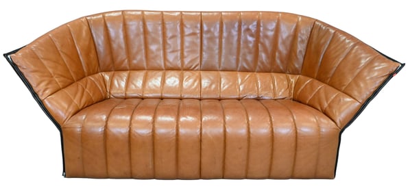 Ligne Roset "Moel" Leather Upholstered Sofa