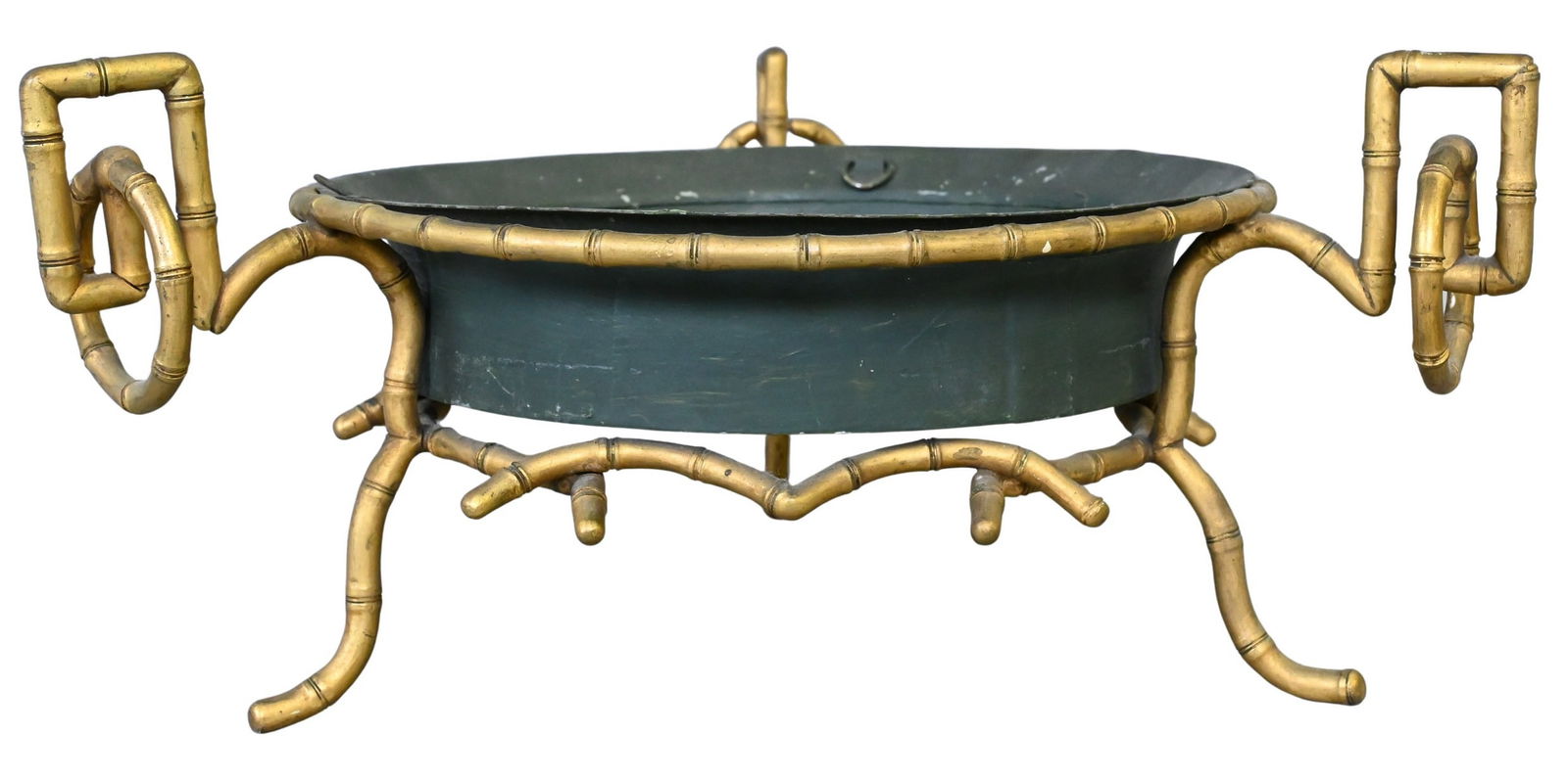 Faux Bamboo Metal Planter Centerpiece (1 of 4)