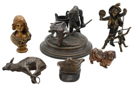 Six Small Figural Bronzes