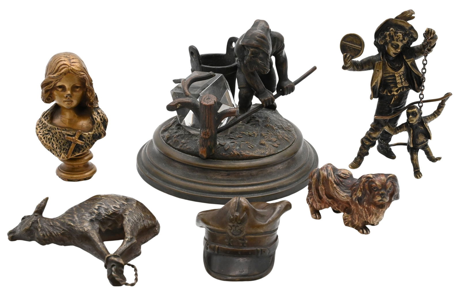 Six Small Figural Bronzes (1 of 8)