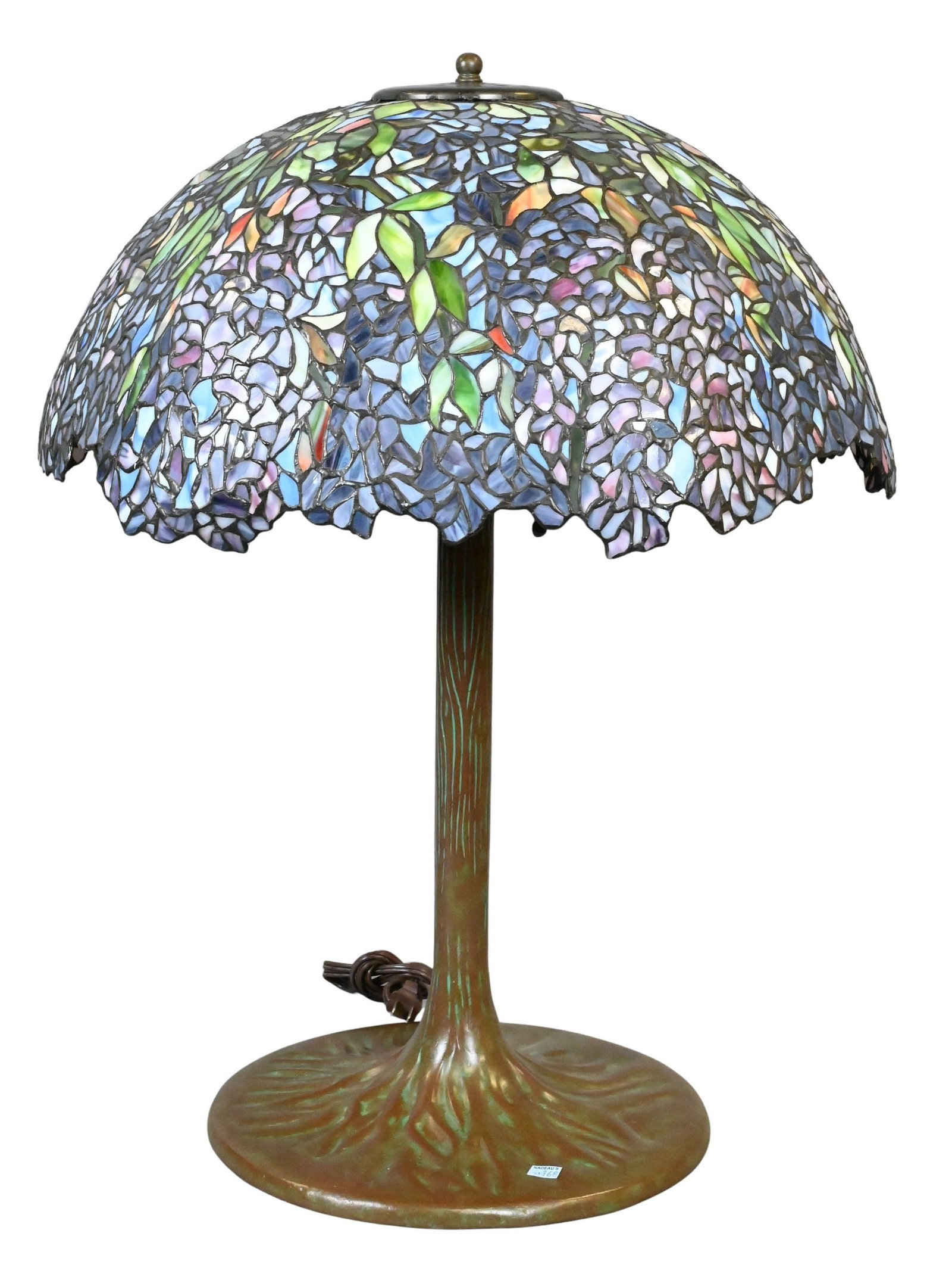 Reproduction Leaded Table Lamp: Reproduction Leaded Table Lamp with four lights height 30 inches, diameter 22 inches