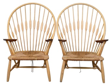 Pair of Hans Wegner PP550 Peacock Chairs