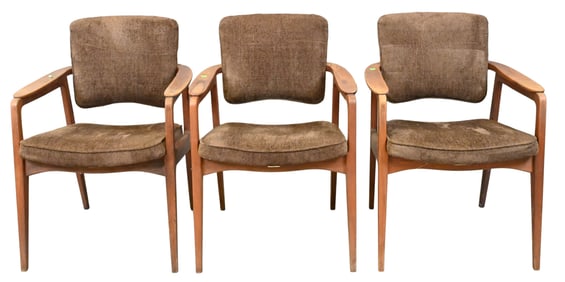 Set of three Sigvard Bernadotte For France and Daverkosen Chairs