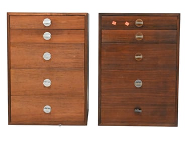 Pair of Two John Stuart Rosewood Cabinets